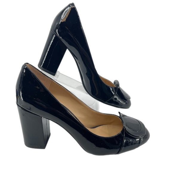 Michael Kors Black Leather Block Heels | Versatile & Stylish - Picture 1 of 8